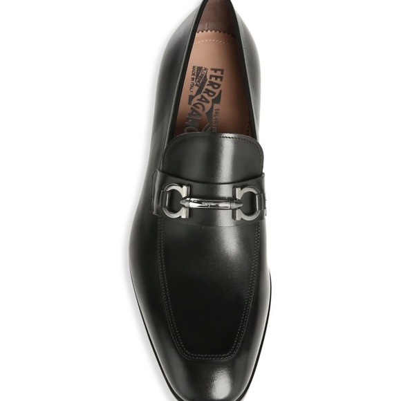 FERRAGAMO BENFORD GANCINI LEATHER LOAFERS - Picture 7 of 9